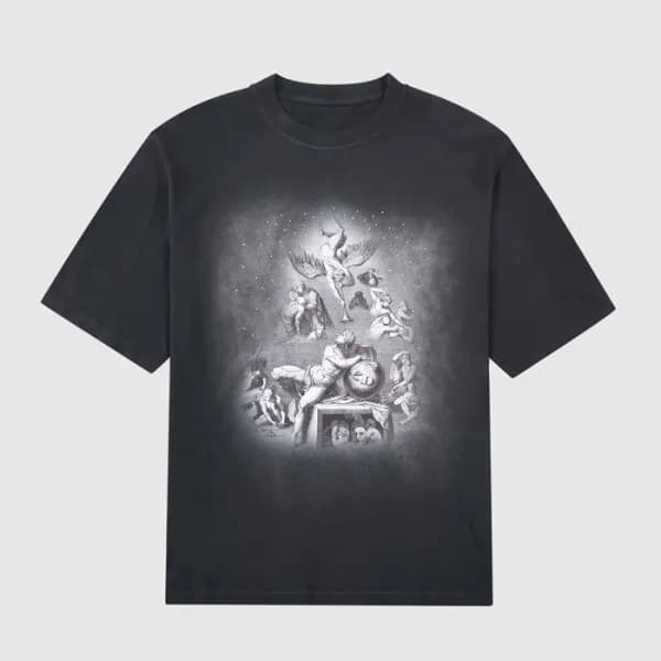 디올 남성 크루넥 블랙 반팔티 - Mens Black Tshirts - dio01745x - 1