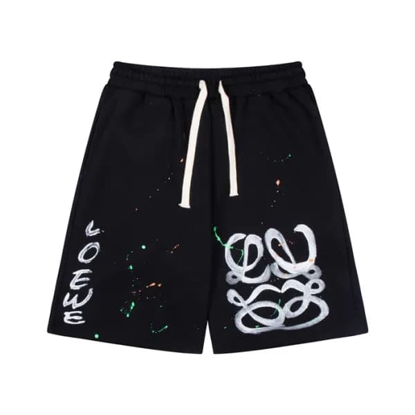 로에베 남성 캐쥬얼 블랙 반바지 - Mens Black Half-pants - loe058… - 1
