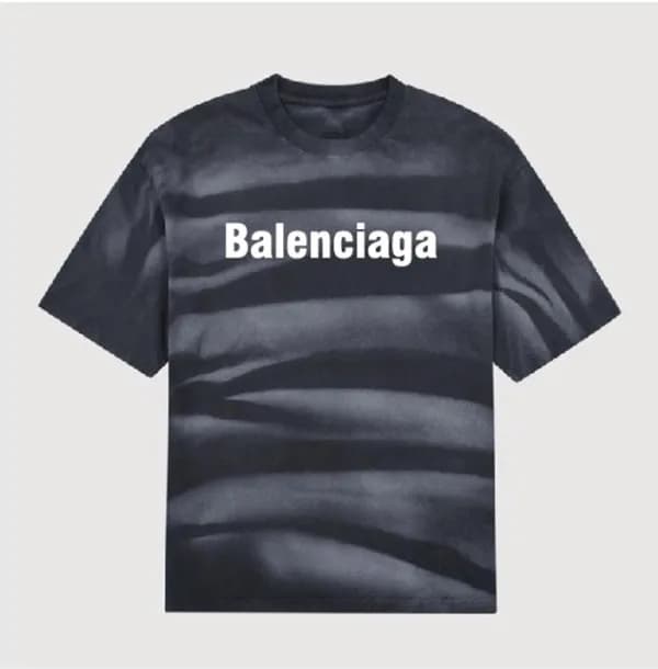 발렌시아가 남성 크루넥 블랙 반팔티 - Mens Black Tshirts - bal0154… - 1