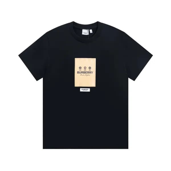 버버리 남성 블랙 크루넥 반팔티 - Mens Black Tshirts - Bur04379x - 1