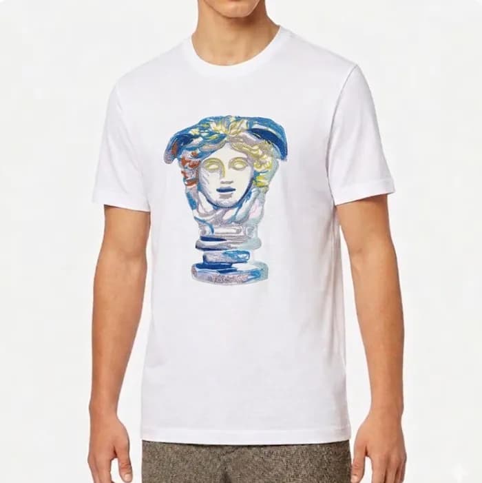 베르사체 남성 화이트 크루넥 반팔티 - Mens White Tshirts - ver0906… - 1