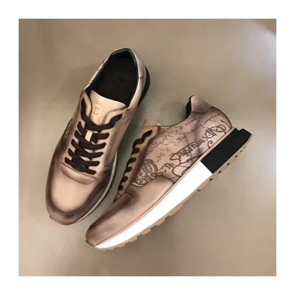 벨루티 남성 클래식 브라운 스니커즈 - Mens Brown Sneakers - ber00… - 1