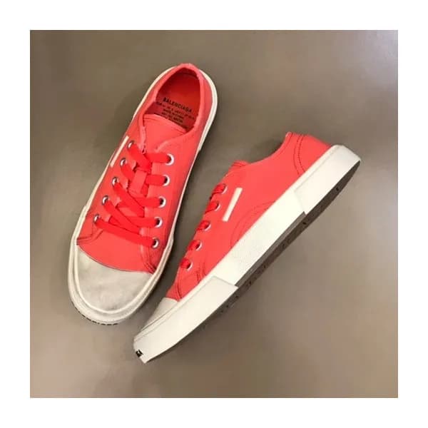 발렌시아가 남/녀 클래식 레드 스니커즈 - Unisex Red Sneakers - bal0… - 1