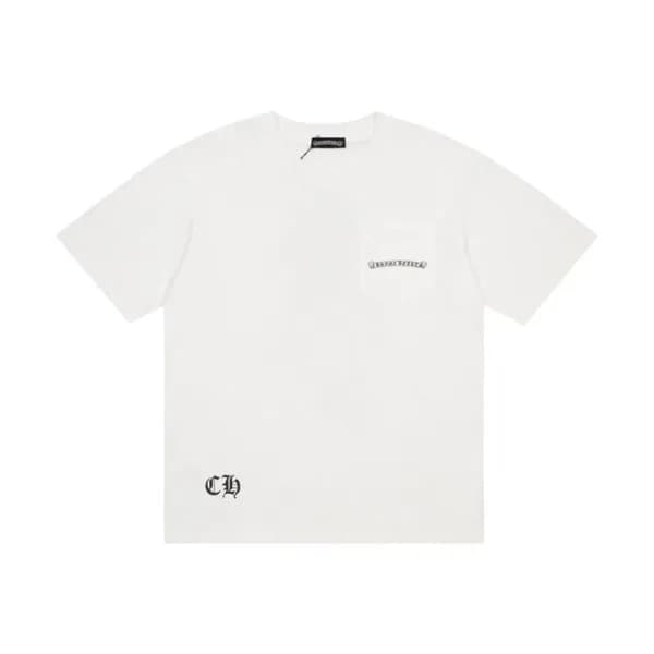 크롬하츠 남성 화이트 크루넥 반팔티 - Mens White Tshirts - chr0454… - 1