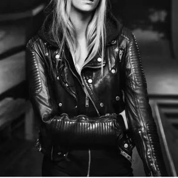 버버리 남/녀 캐쥬얼 가죽 블랙 자켓 - Unisex Black Jackets - bur0… - 1