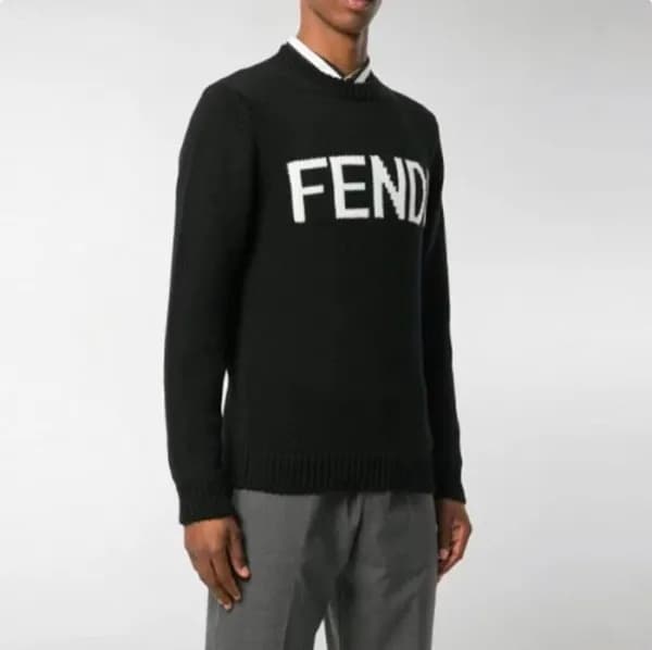 펜디 남성 트렌디 블랙 니트 - Mens Black Sweaters - fen01290x - 1