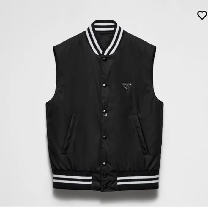 프라다 남성 블랙 리나일론 베스트 - Prada Mens Black Vest - pra02… - 1