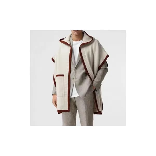 버버리 남/녀 아이보리 판쵸 - Burberry Unisex Ivory Poncho - b… - 1