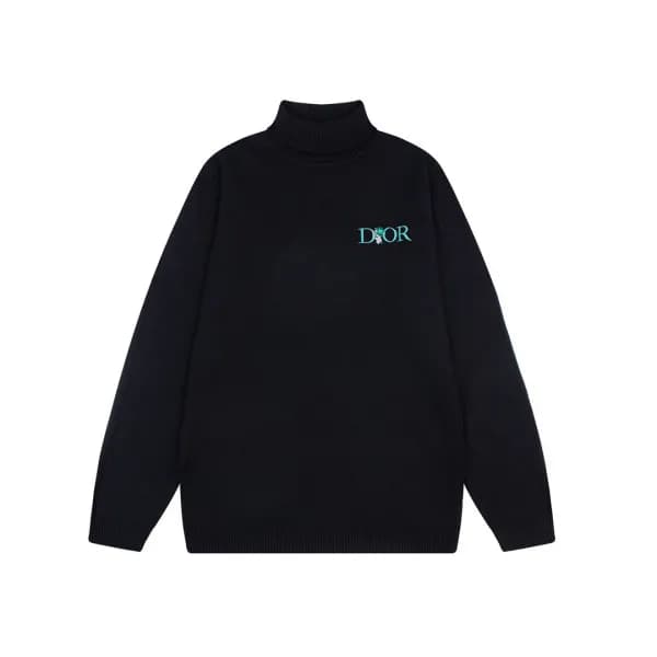 디올 남성 블랙 터틀넥 스웨터 - Dior Mens Black Sweaters - di03… - 1