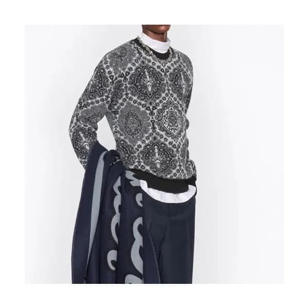 디올 남성 블랙 크루넥 스웨터 - Dior Mens Black Sweaters - di17… - 1