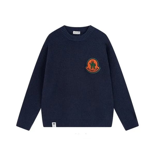 몽클레어 남성 네이비 크루넥 니트 - Moncler Mens Navy Knits - mo6… - 1