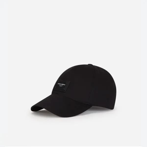 돌체앤가바나 남/녀 블랙 캡 - Dolce&Gabbana Unisex Black Cap -… - 1