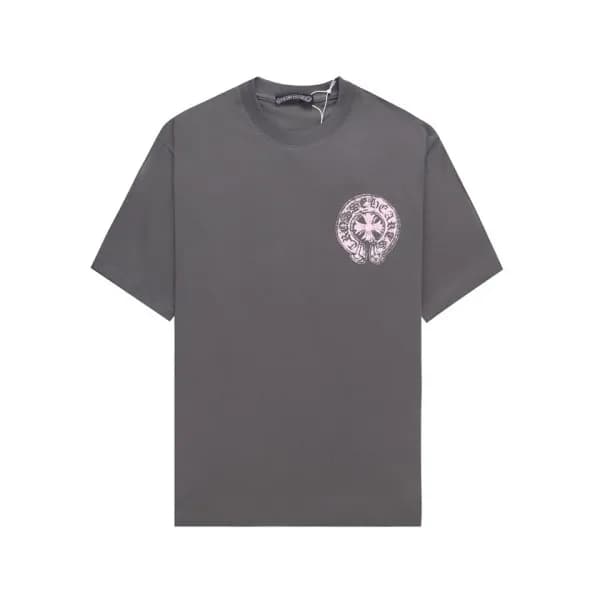 크롬하츠 남성 그레이 크루넥 반팔티 - Chrom Hearts Mens Gray Short… - 1