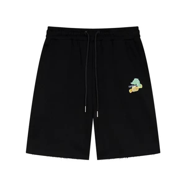 오프화이트 남성 블랙 캐쥬얼 반바지 - Off white Mens Black Half-pa… - 1