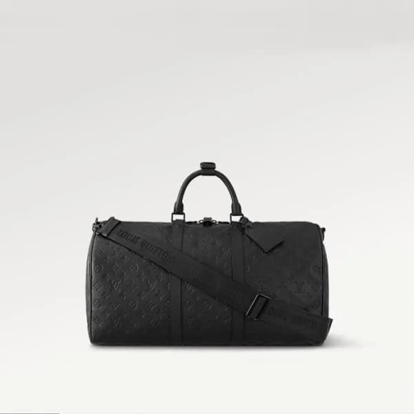 루이비통 남성 블랙 키폴 - Louis vuitton Mens Black Keepall -… - 1
