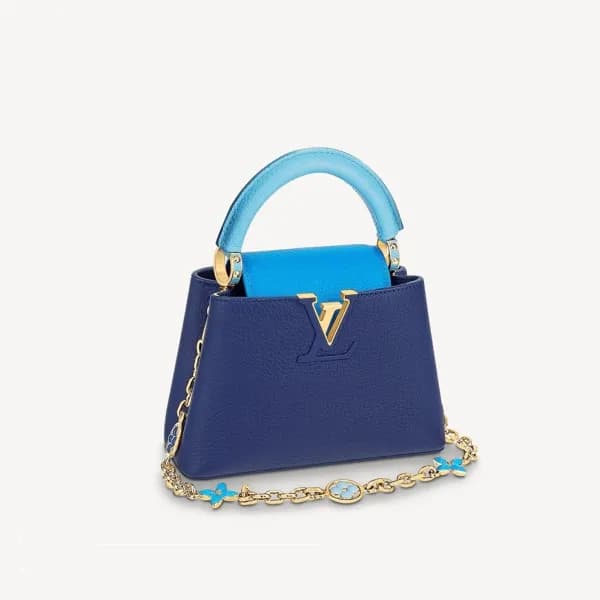 루이비통 여성 블루 카푸신 - Louis vuitton Womens Blue Capucin… - 1