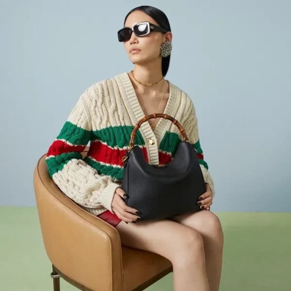 구찌 여성 블랙 디아나 토트백 - Gucci Womens Black Diana Tote B… - 1
