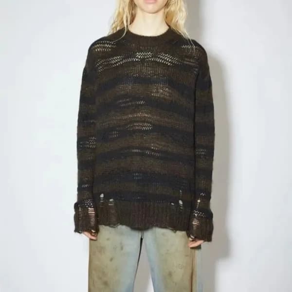 아크네 여성 크루넥 블랙 니트 - AcneWomens Black Knits - ace225… - 1