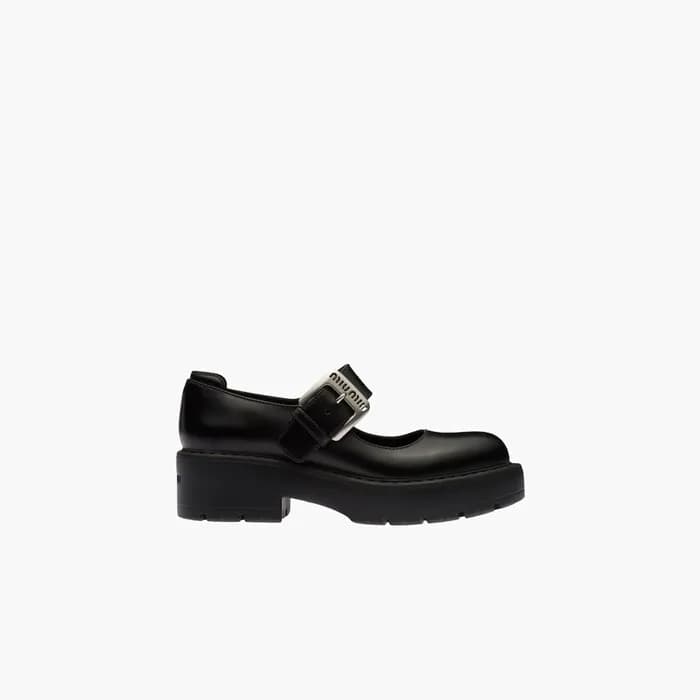 미우미우 여성 가죽 발레리나 로퍼 【매장140만원대】 - Miumiu Womens Blac… - 1