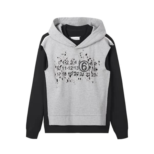 메종마르지엘라 남성 그레이 후드티 - Maison margiela Mens Gray Hoo… - 1