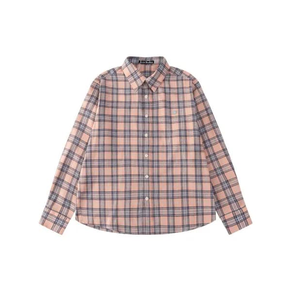 아크네 남/녀 핑크 체크 셔츠 - Acne Studios Unisex Pink Shirts… - 1