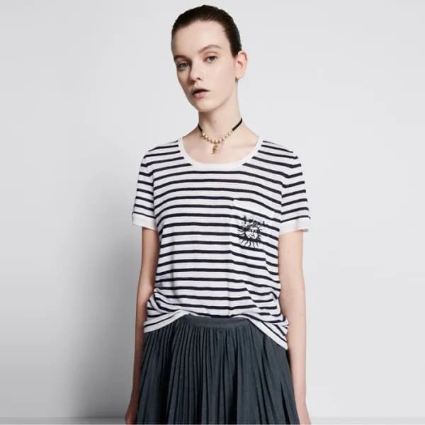 디올 여성 라운드 반팔 티셔츠 - Dior Womens Round Tshirts - dic… - 1