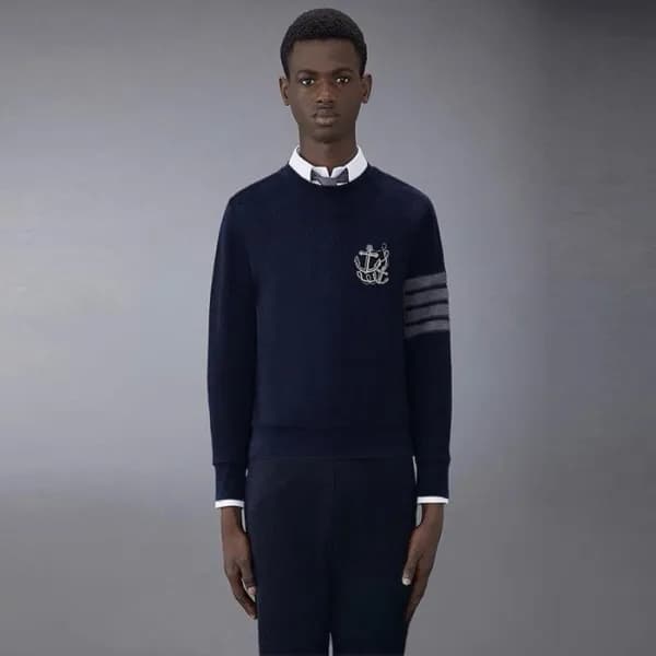 톰브라운 남성 라운드 맨투맨 - Thom Browne Mens Round Tshirts -… - 1