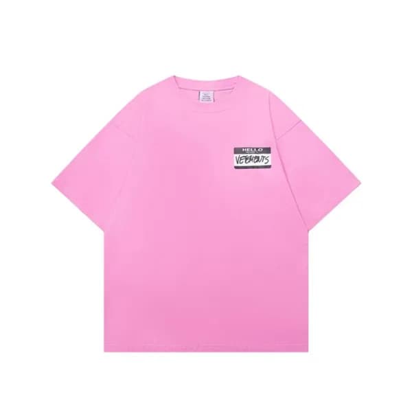 베트멍 남/녀 라운드 반팔 티셔츠 - Vetements Unisex Over Size Ts… - 1