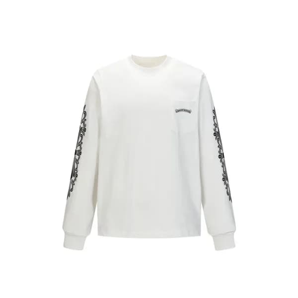크롬하츠 남성 라운드 긴팔티 - Chrome Hearts Mens Round Tshirt … - 1