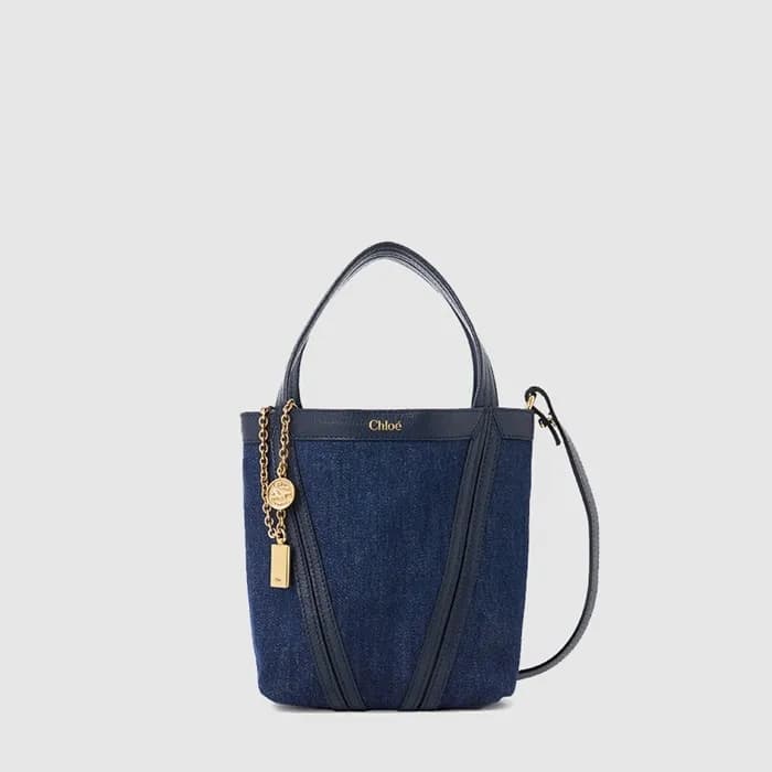 끌로에 여성 데님 스핀 토트 백 - Chloe Womens Denim Spin Tote … - 1