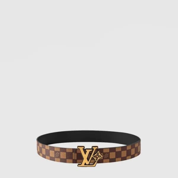 루이비통 남성 벨트 LV 플라워 다미에 프렌 리버시블 - Louis vuitton Mens… - 1