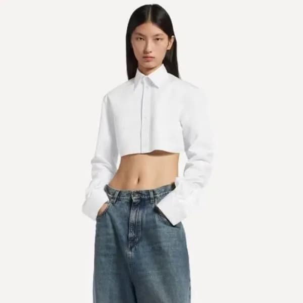 발렌시아가 여성 크롭 셔츠 - Balenciaga Womens Cropped shirt -… - 1