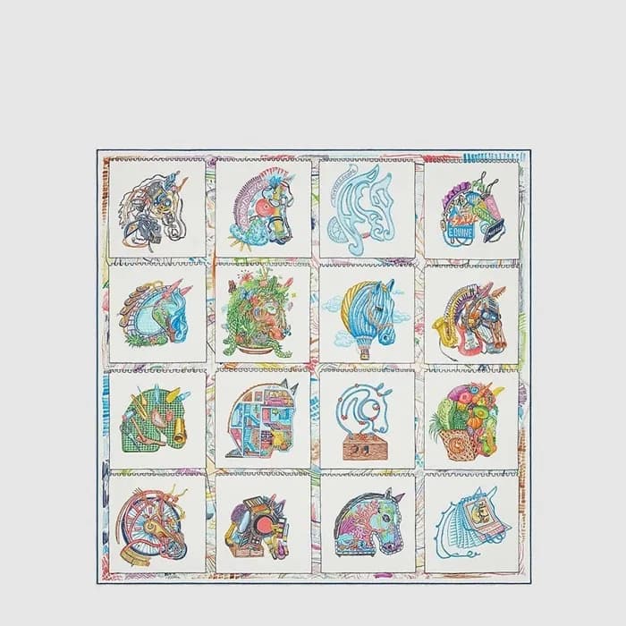 에르메스 여성 체바로스코프 스카프 - Hermes Womens Chevaloscope Scarf - acc9003x - 1
