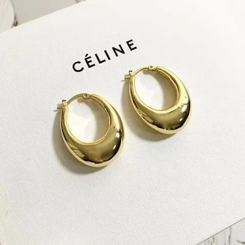 CELINE Yellow Gold Earring - 셀리느 여성용 18k도금 옐로우 골드 … - 1