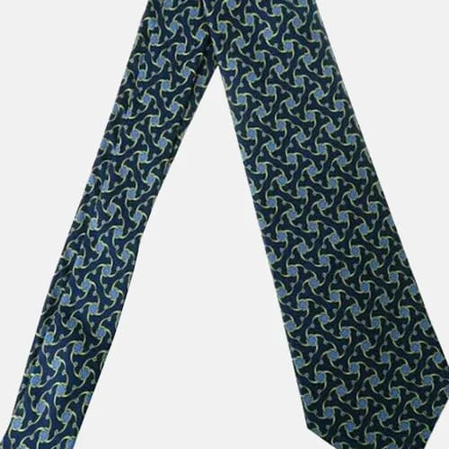 HERMES MENS NECKTIE NAVY - 에르메스 남성용 넥타이 네이비 - 1