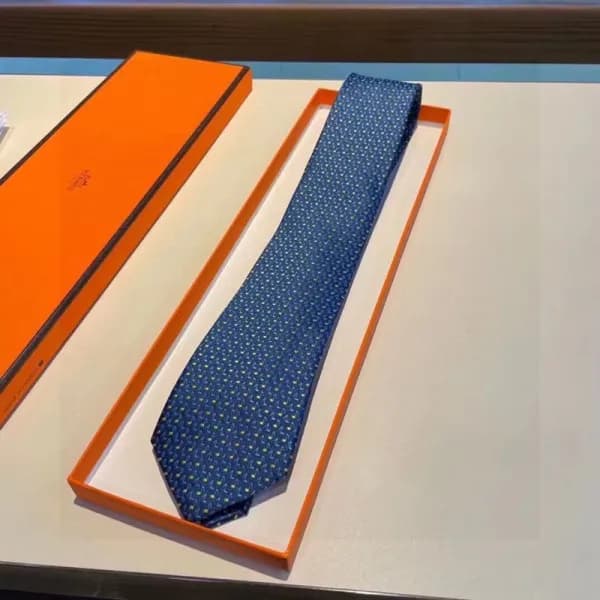 Hermes MENS NECKTIE NAVY - 에르메스 남성용 넥타이 HE000… - 1