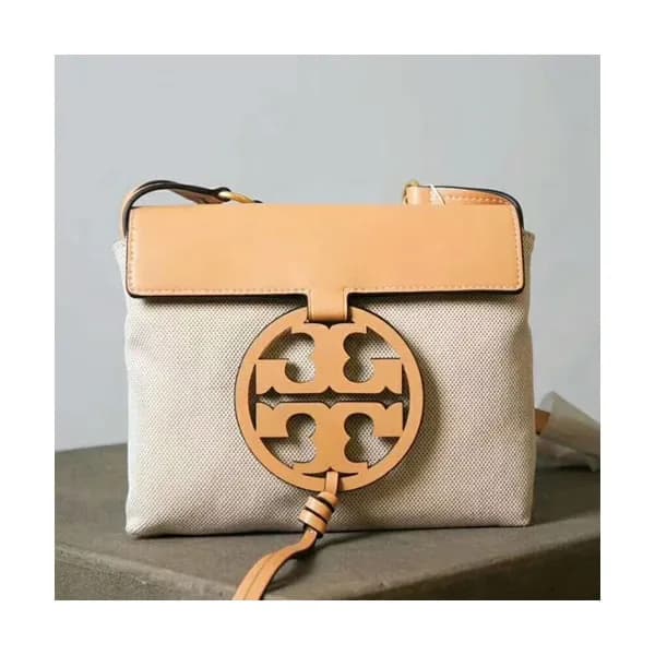 Tory Burch 2018 Leather Canvas Beige Shoulder Bag,… - 1