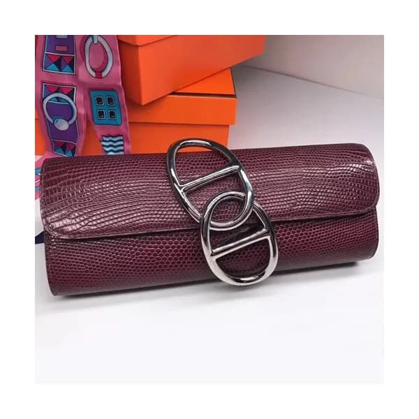 Hermes Egee Crocodile Leather Clutch Bag - 에르메스 에… - 1