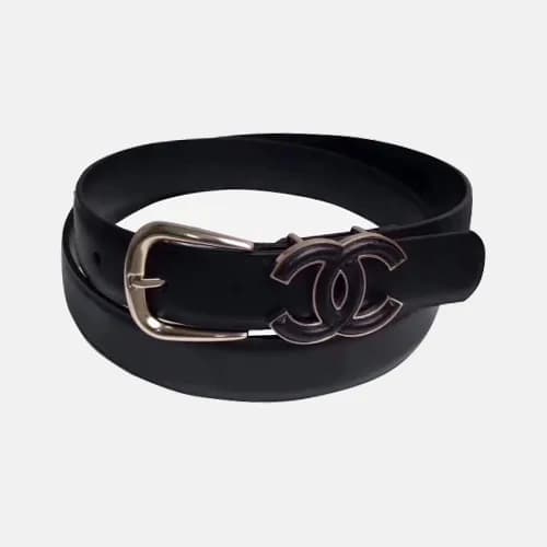 Chanel 2019 Ladies Classic CC Buckle Leather Belt … - 1