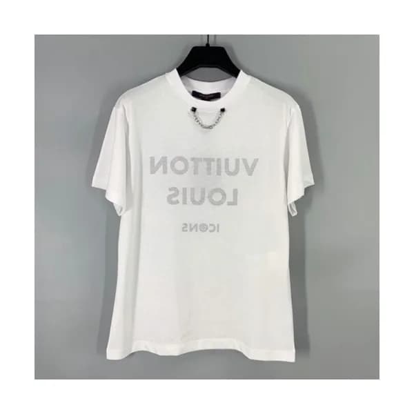 Louis vuitton 2019 Mens Logo Cotton Short Sleeved … - 1
