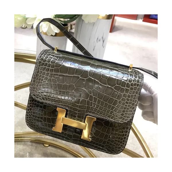 Hermes Constance Crocodile Leather Shoulder Bag,18… - 1
