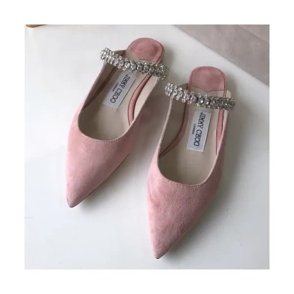Jimmy-Choo 2019 Ladies Embellished Crystal Suede S… - 1