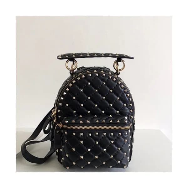 Valentino 2019 Leather Garavani Ruckstud Spike Min… - 1