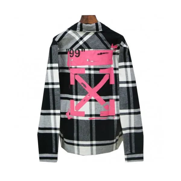 Off white 2019 Mm/Wm Basic Logo Cotton Check Shirt… - 1