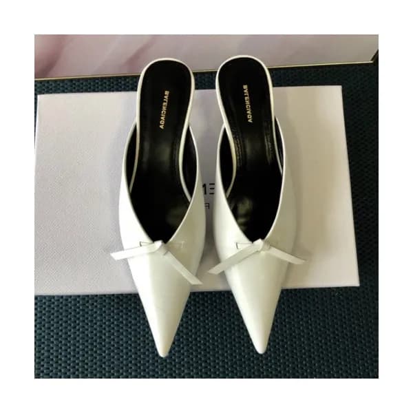 Balenciaga 2019 Womens Ribbon Leather Bloafer - 발렌… - 1