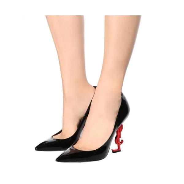 Saint Laurent 2019 Womens Metal Logo High-heel Pum… - 1