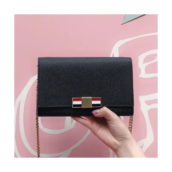 Thom Browne 2019 Leather Chain Shoulder Bag ,19cm … - 1