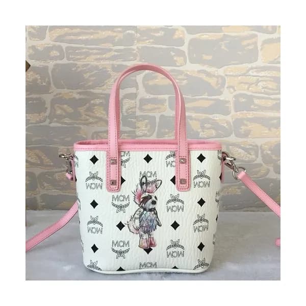 MCM Patricia Visetos Mini Tote Shoulder Shopper Ba… - 1