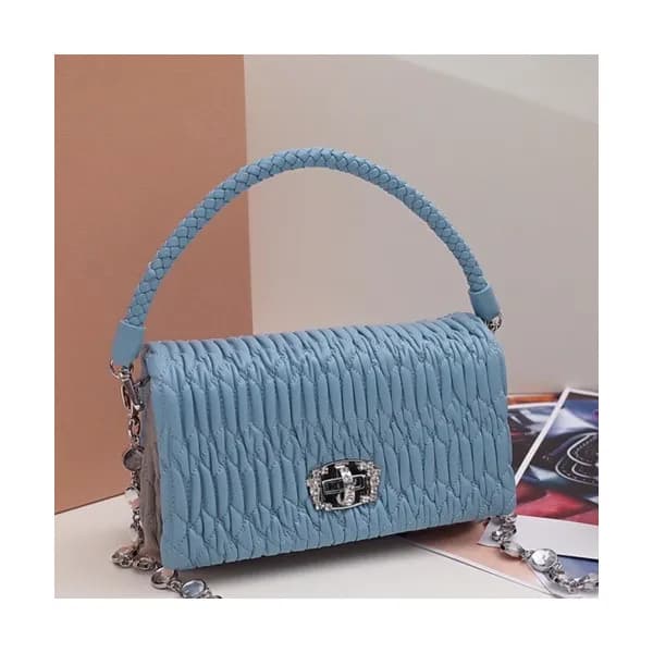 MiuMiu 2019 Matelasse Crystal Tote Shoulder Cross … - 1