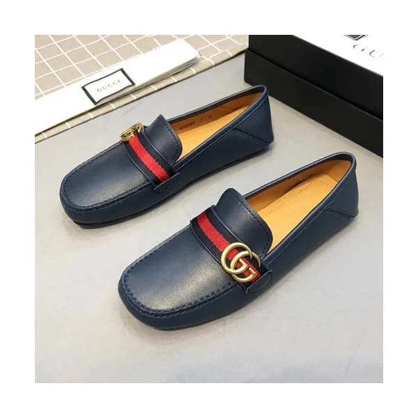 Gucci 2019 Mens GG Metal Buckle Leather Loafer- 구찌… - 1
